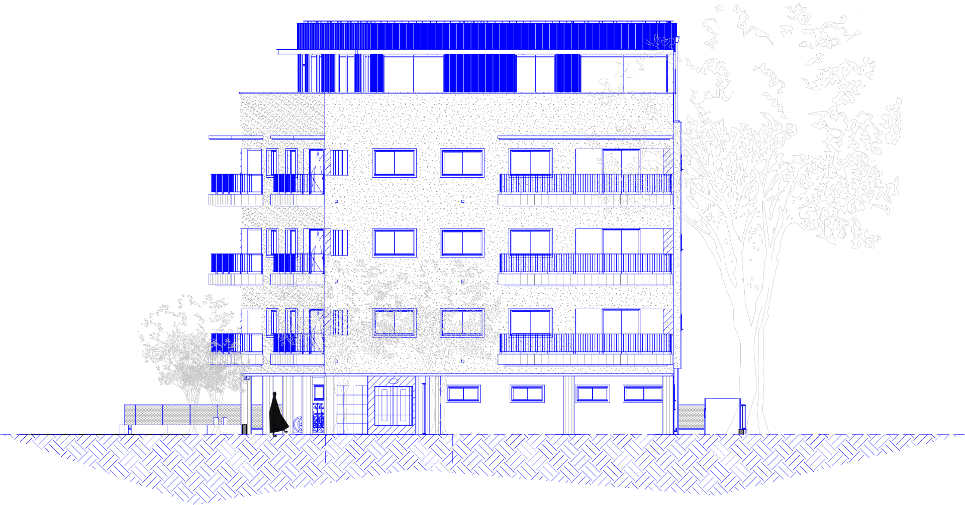 VISEL 5 — north facade drawing