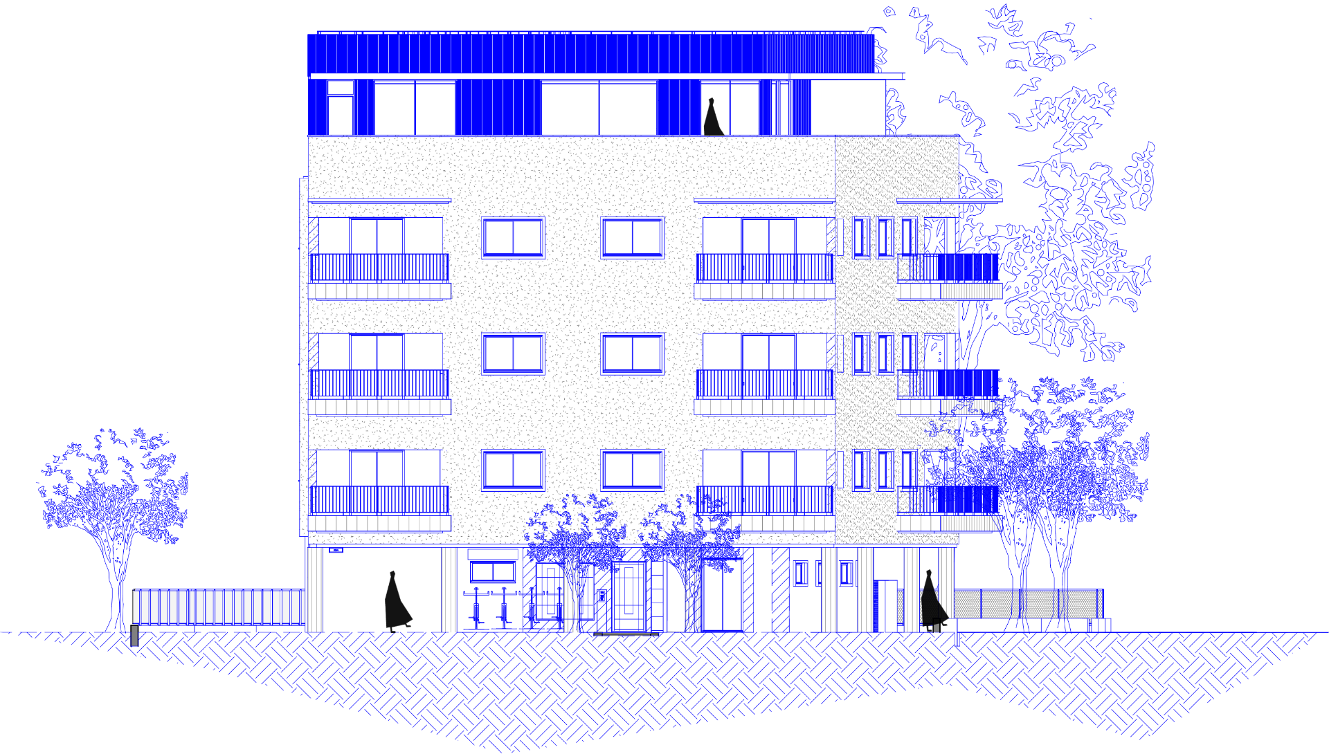 VISEL 5 — east facade drawing