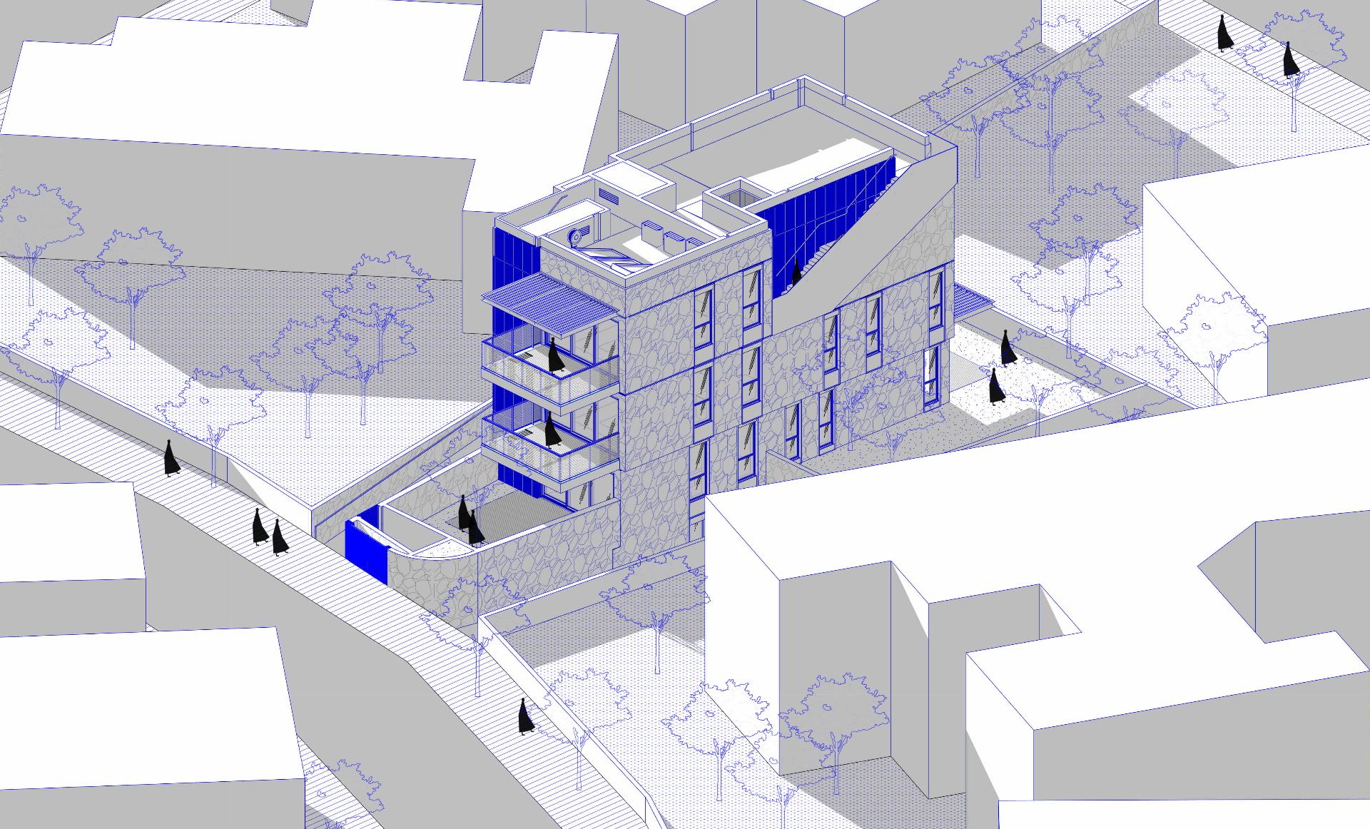 PALMACH 140 — 3D axonometric view